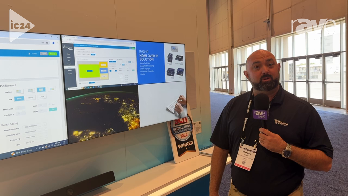 InfoComm 2024: Vanco International Shows the EVMX42MV with Up to 4 Sources Shown At The Same Time