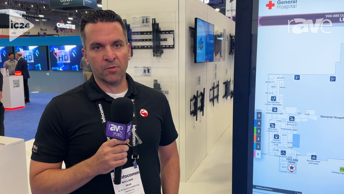 InfoComm 2024: Crimson AV Shows KFP55U, a Portrait Floor Standing Indoor Kiosk With Any 55″ Display