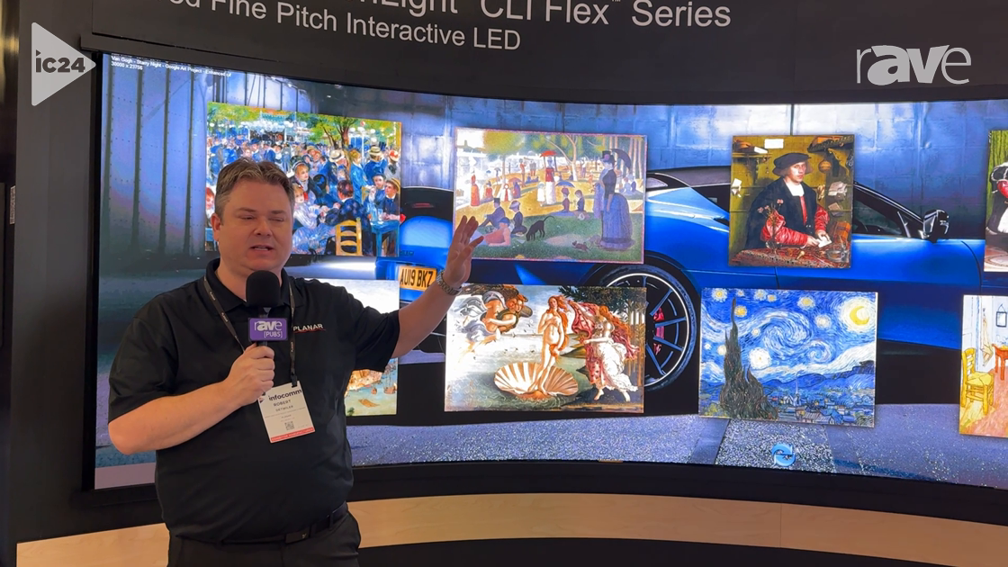 InfoComm 2024: Planar Shows Off CarbonLight CLI Flex Series of Curved 0.9mm Interactive dvLEDs