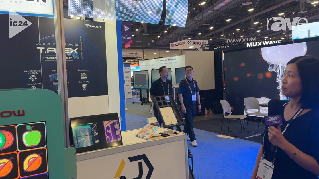 InfoComm 2024: J.Solution Highlights Customizable Transparent T.Flex dvLED Display Film