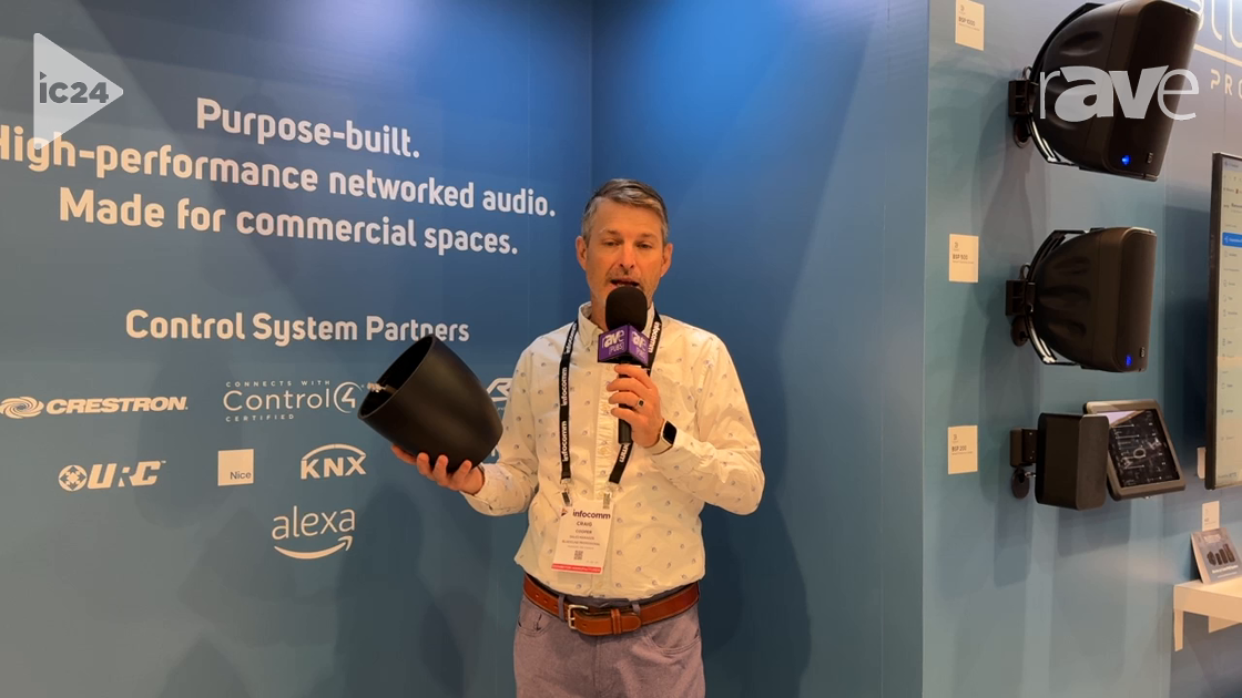 InfoComm 2024: Bluesound Shows POE+ Network Ceiling Speakers with Optional Pendant Accessory