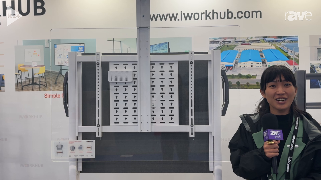 InfoComm 2024: iWORKHUB Intros WH3317 Interactive Display Mount Mobile Cart