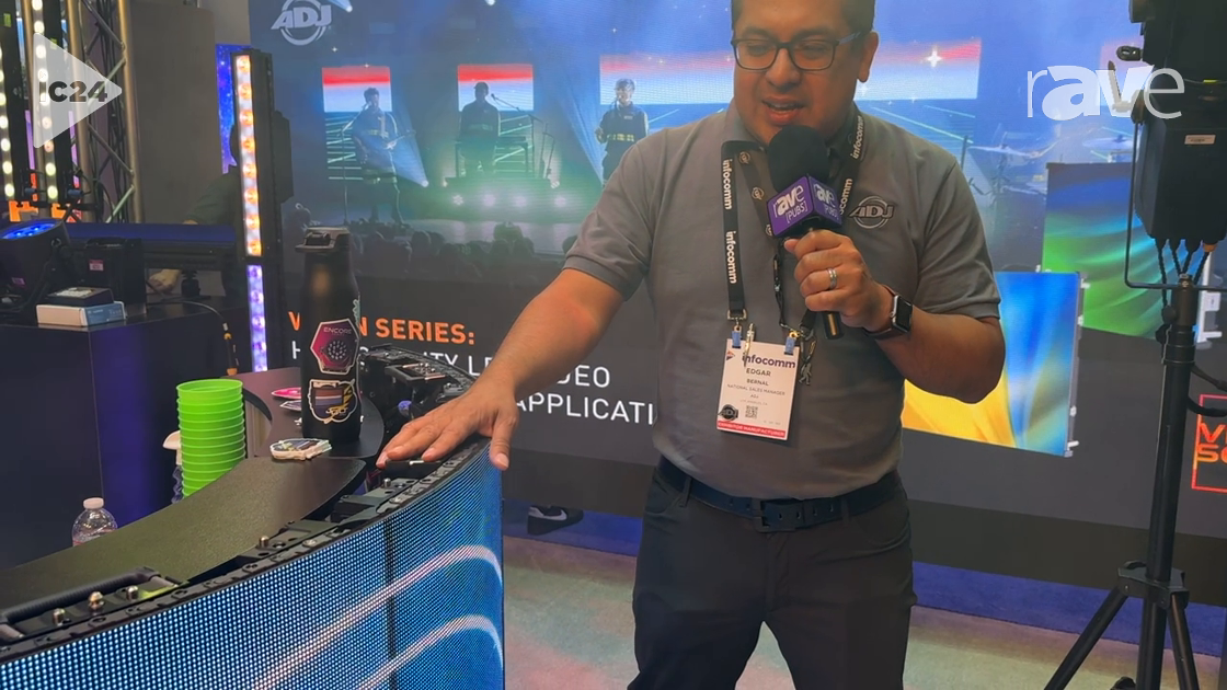 InfoComm 2024: ADJ Showcases EVS3 Flex P3.9 dvLED Display With 22.5-Degree Curve Capability