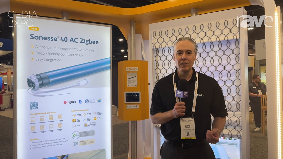 CEDIA Expo 2024: Somfy Systems Presents Sonesse 40 AC Zigbee Motor Technology