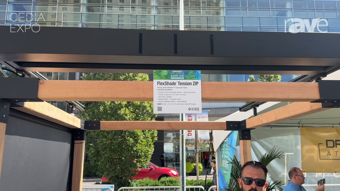 CEDIA Expo 2024: Draper Showcases FlexShade Tension ZIP Overhead Retractable Shading Solution