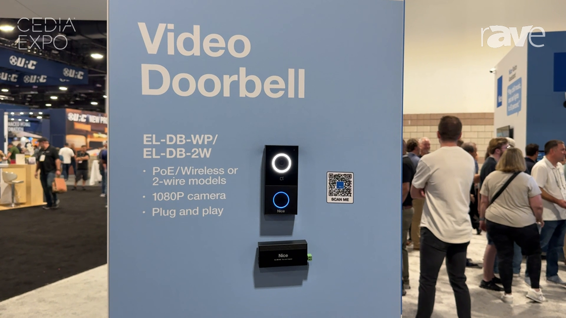 CEDIA Expo 2024: Nice Introduces EL-DB-WP and EL-DB-2W 1080p Plug-n-Play Video Doorbells