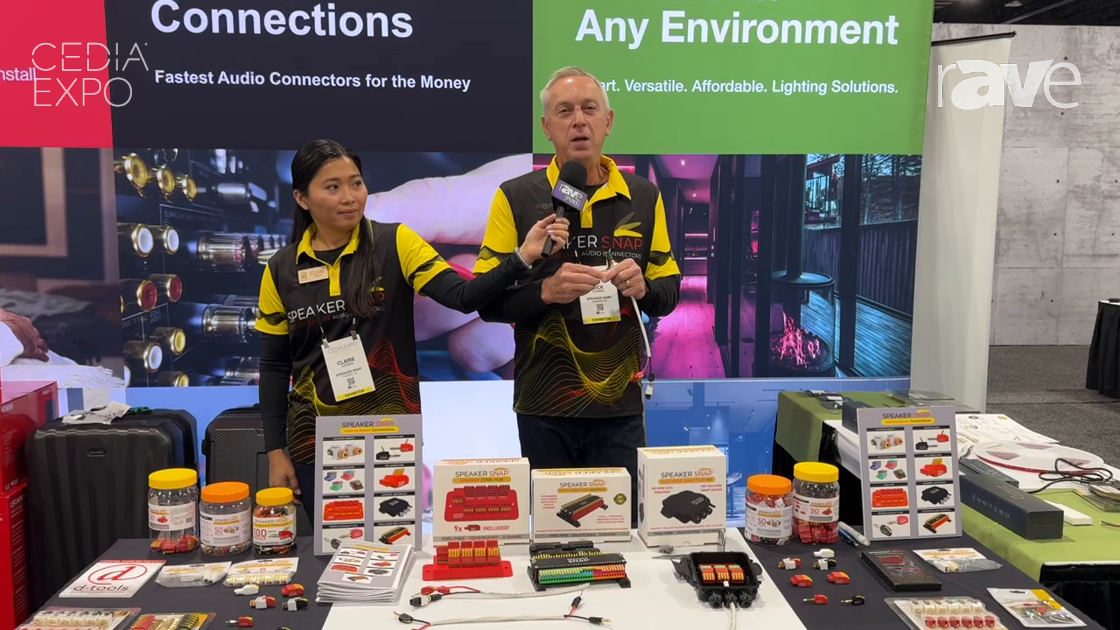 CEDIA Expo 2024: Origin Acoustics Features Speaker Snap Banana Plug With Patented Lever Snap Design