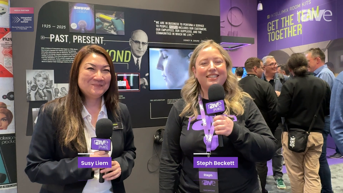 ISE 2025: Shure’s Susy Liem on Microflex Wireless neXt 4 & 8, IntelliMix Room Kits and More