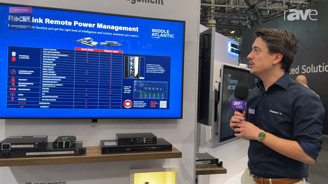 ISE 2025: Middle Atlantic Features Premium+ Series RackLink Remote Power Management