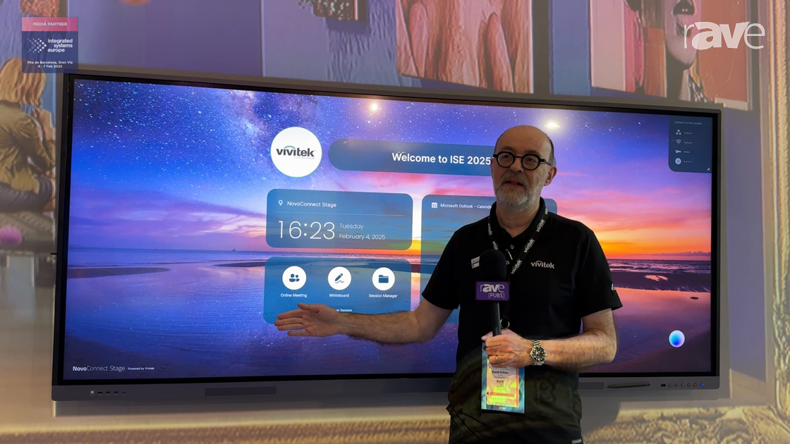 ISE 2025: Vivitek Presents 92″ Interactive Flat Panel Display With Built-In NovoConnect Stage