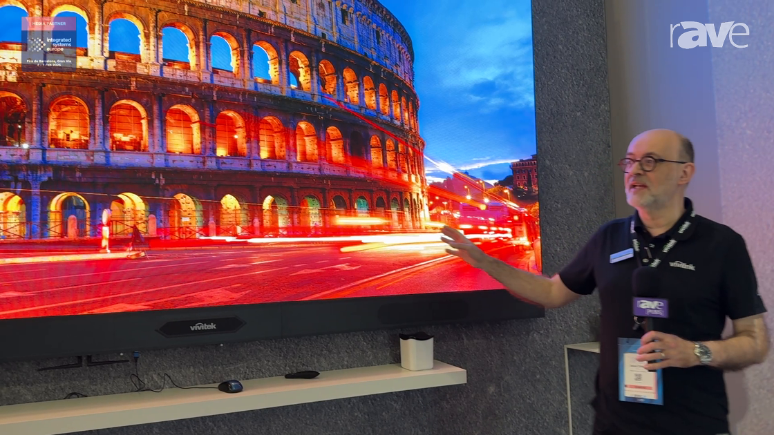 ISE 2025: Vivitek Showcases 135″ All-in-One 1.5mm dvLED Video Wall Display
