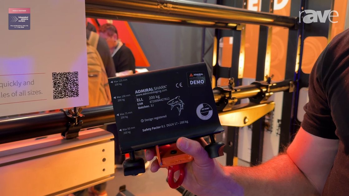 ISE 2025: Admiral Staging Adds Shark Keder Clamp for Equipment Mounting with 200-Kilogram Load Limit