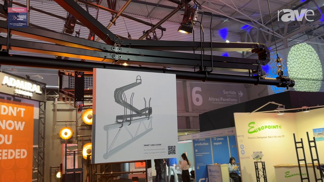 ISE 2025: Admiral Staging Shows Snake Cable Management Solution for Moving Cables Around Truss