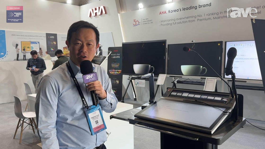 ISE 2025: AHA CO., LTD. Features Intelligent Smart Podium Dual Touch ...