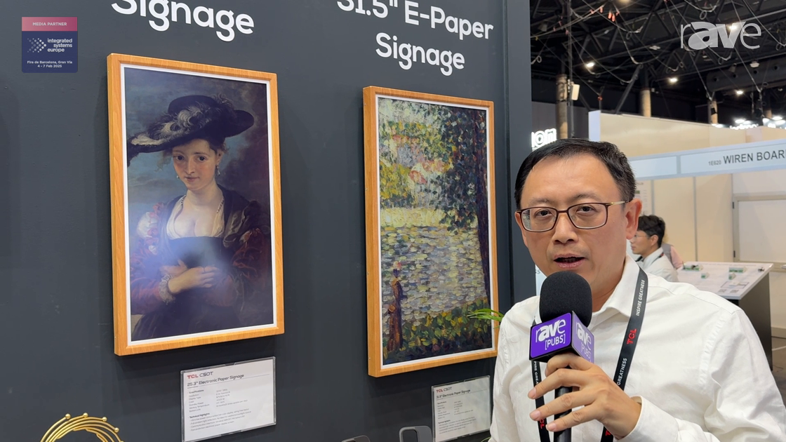 ISE 2025: TCL & Zenithnano Intros Latest E-Paper Signage Panels for Displaying Art