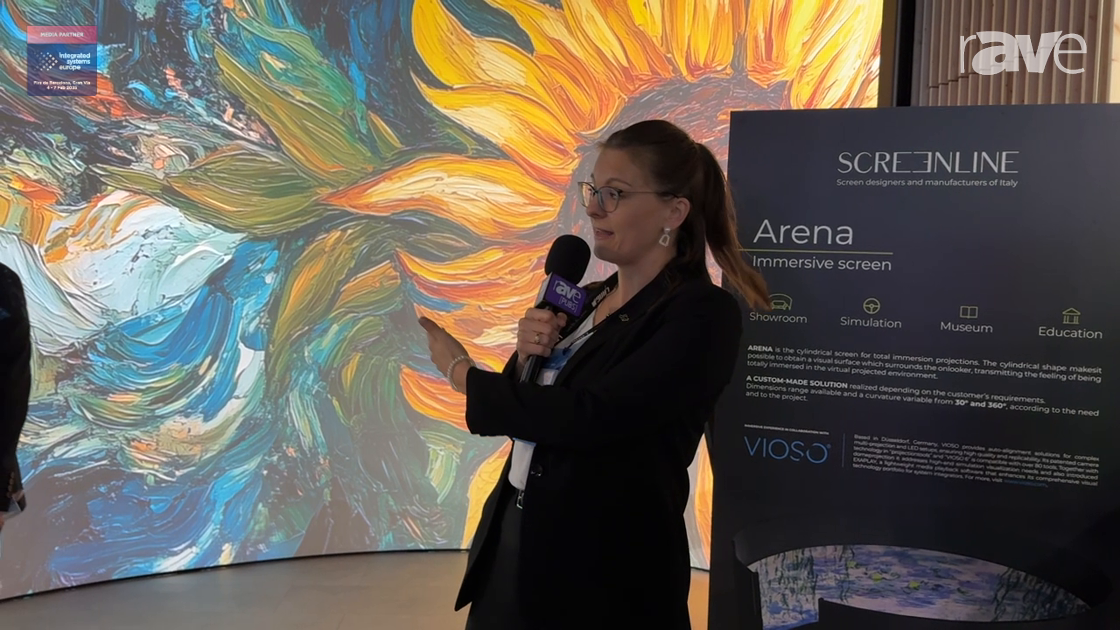 ISE 2025: ScreenLine Features ARENA Circular Projection Screen For ...