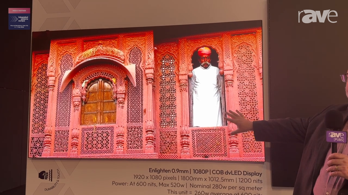 ISE 2025: SiliconCore Shows Off Enlighten 0.9mm 1080P COB dvLED Display