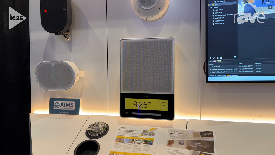 InfoComm 2025: Axis Communications Shows C1710 Network Display Wall-Mount Speaker for Public Address