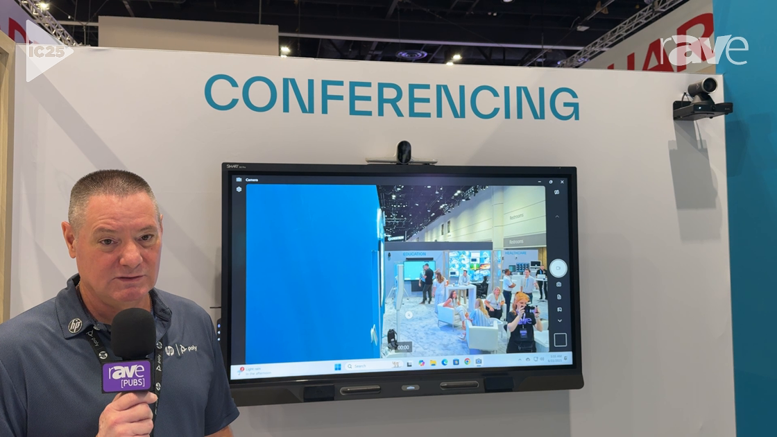 InfoComm 2025: HP Poly Explains Poly Studio E60 and E70 PTZ Camera at the TD SYNNEX Booth