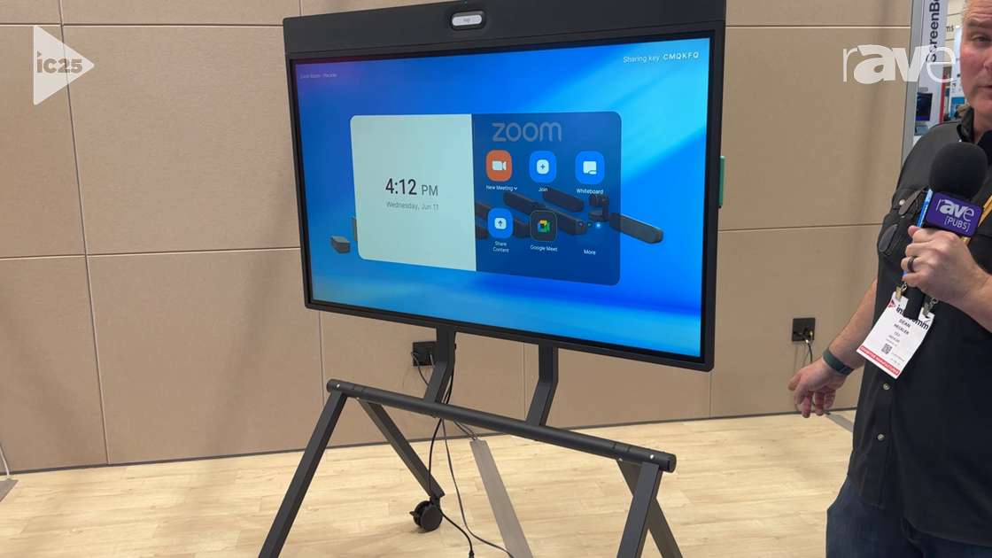 InfoComm 2025: Heckler Features Heckler Stand for Logitech Rally Board 65 in Meeting Rooms