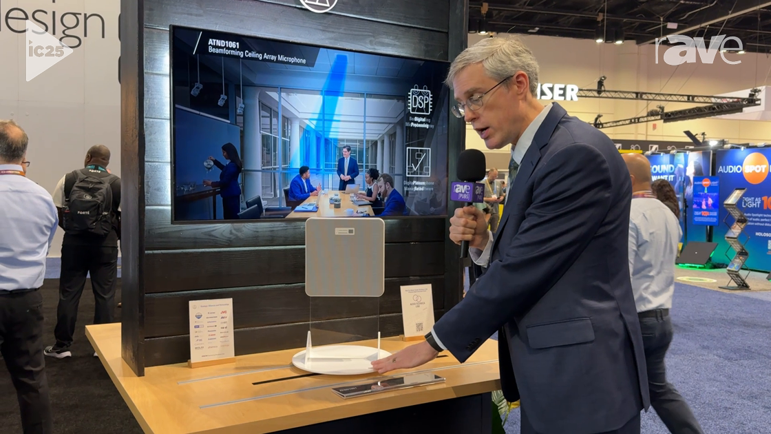 InfoComm 2025: Audio-Technica Presents ATND1061 Beamforming Ceiling Array Mic for Conference Audio