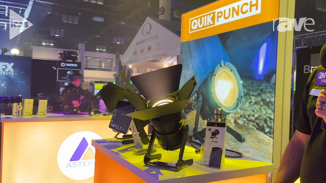 InfoComm 2025: Astera Features QuikSpot Battery-Driven Spotlight at Inner Circle Distribution Booth
