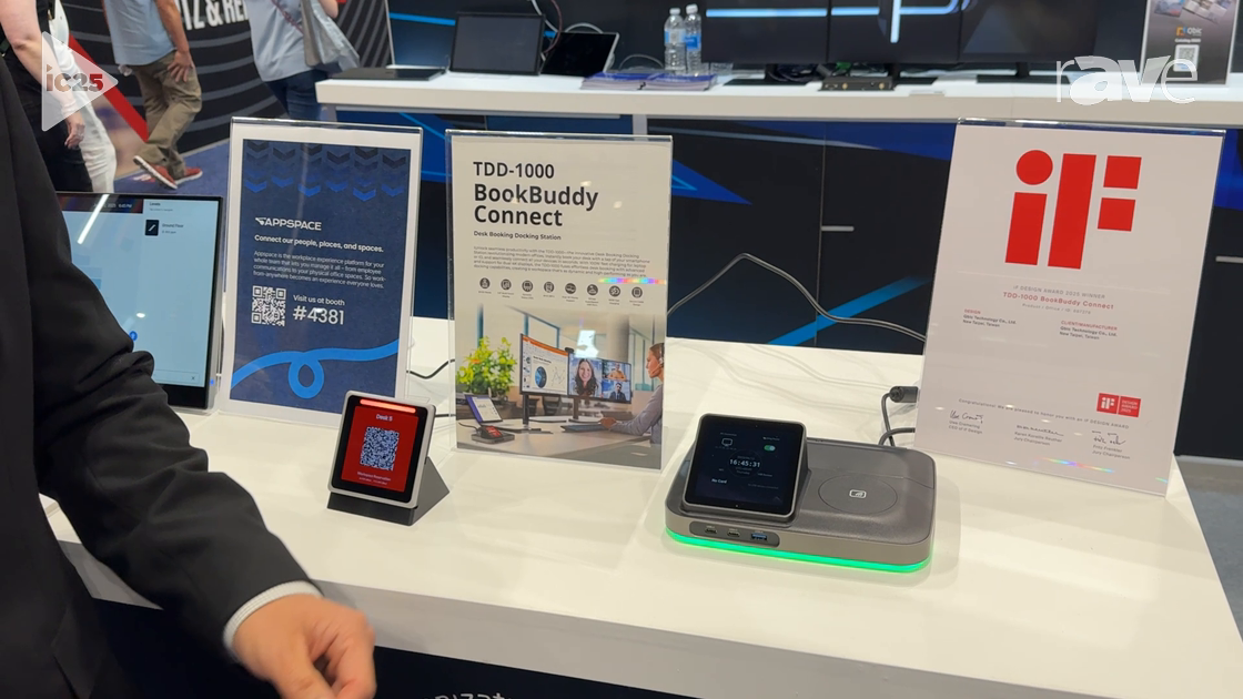 InfoComm 2025: Qbic Technology Shows TDD-1000 BookBuddy Connect for Workspace Booking and Docking