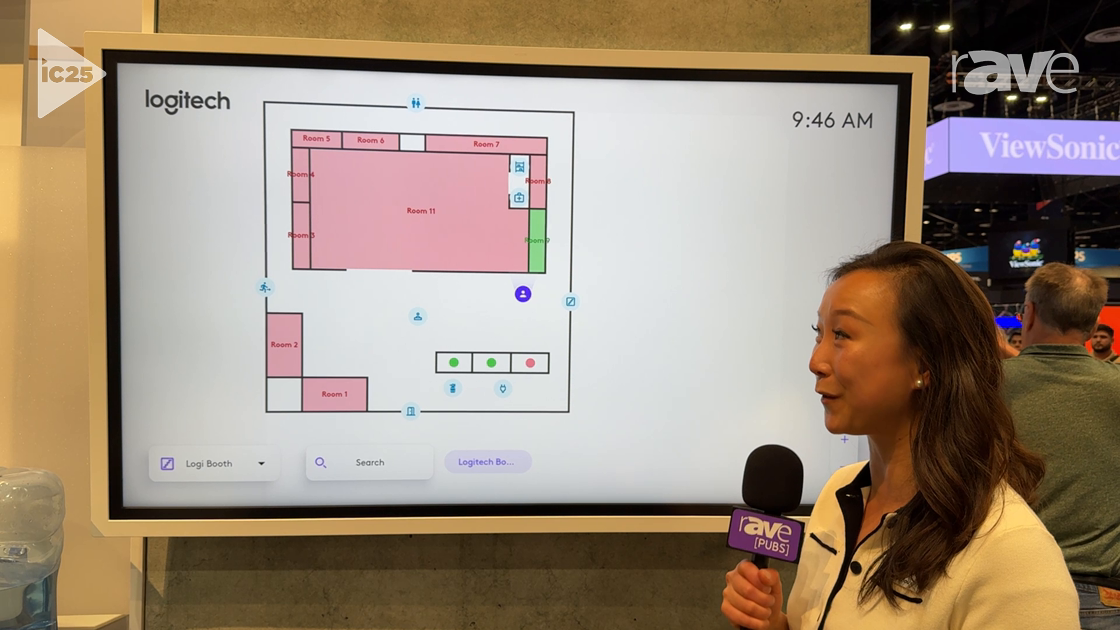 InfoComm 2025: Logitech Demos Logitech View, an Office Map Wayfinding and Room Booking Solution