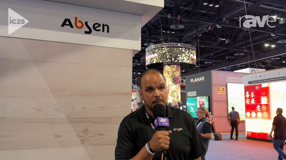 InfoComm 2025: Absen Showcases KLCOB V2 DVLED Video Wall at the Almo Pro AV Booth