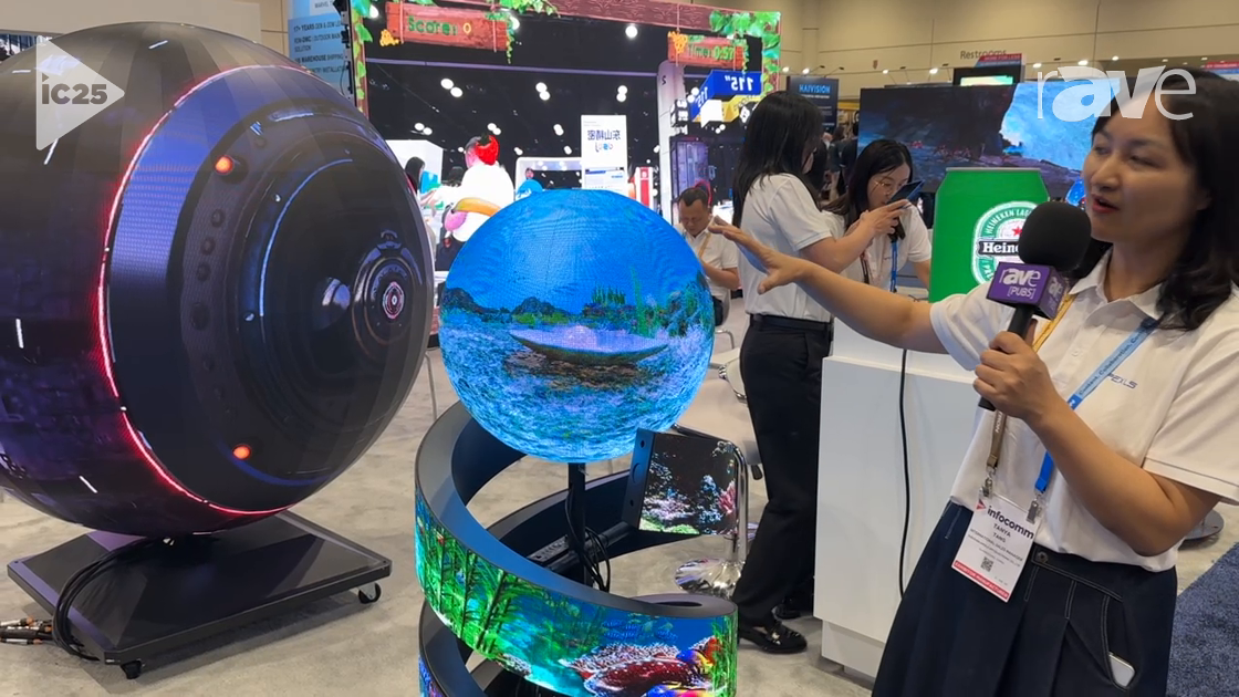 InfoComm 2025: Apexls Optoelectronic Presents Sphere and Flexible Spiral LED Display