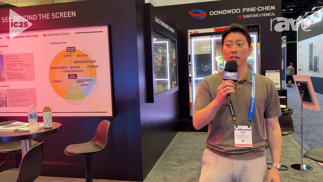 InfoComm 2025: Dongwoo Fine-Chem Shows Off Freestanding and Hanging Glass LED Displays