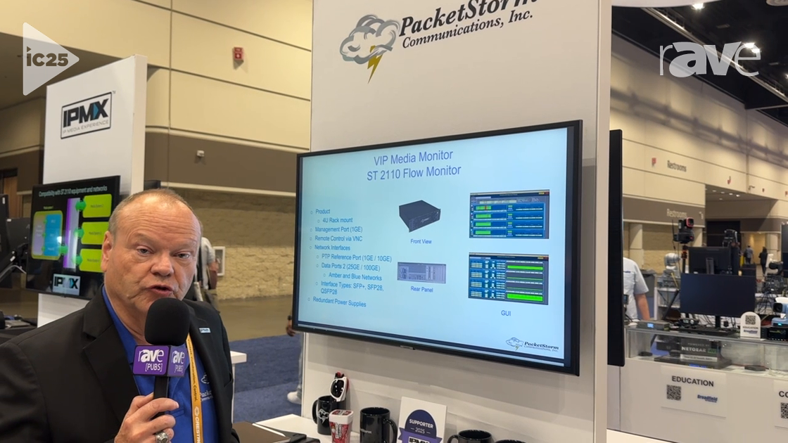 InfoComm 2025: PacketStorm Shows Packet Storm VIP Monitor for Media-Over-IP Monitoring at AIMS Booth