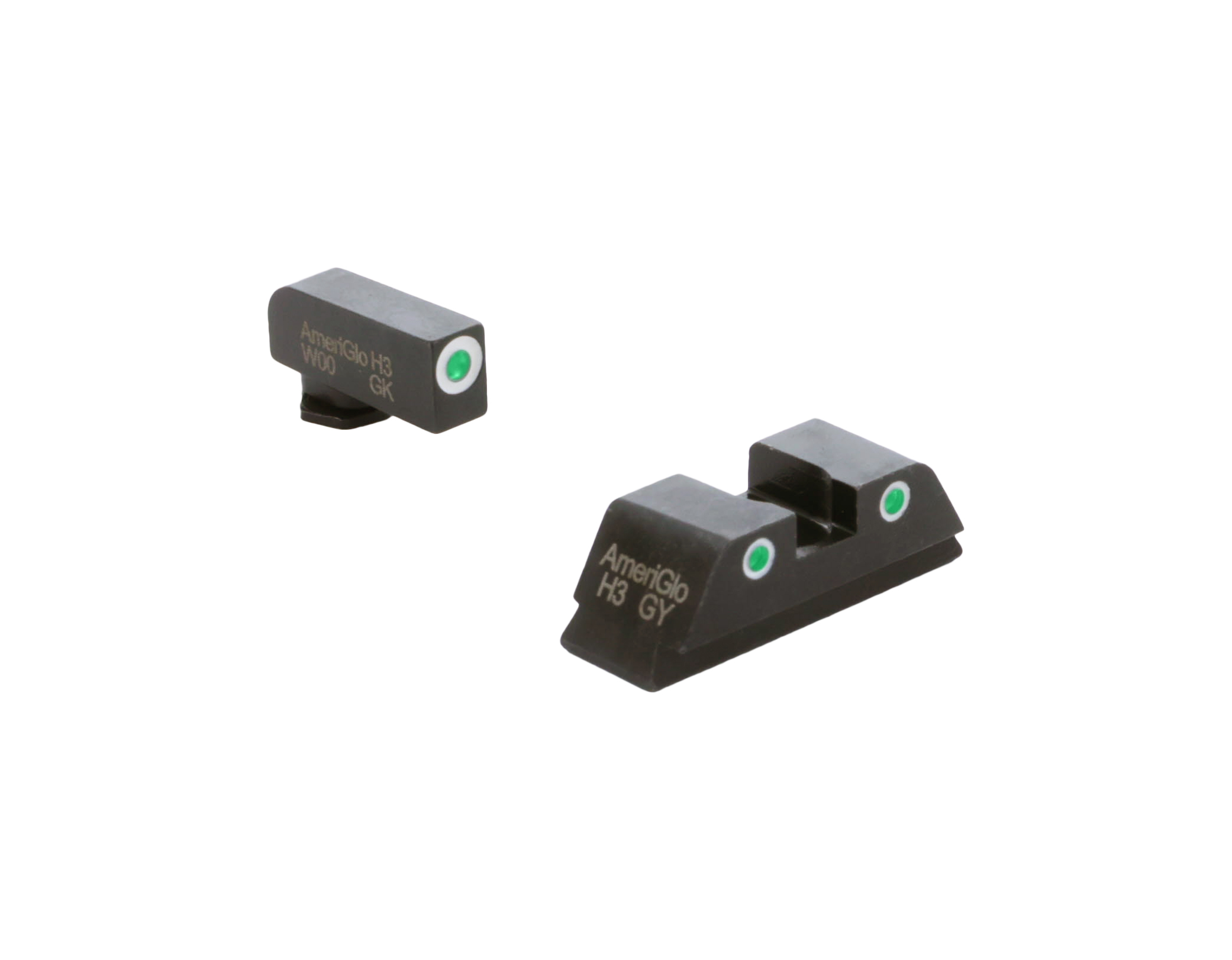 AmeriGlo Classic 3-Dot Green Tritium Night Sight Set For Sig Sauer (SG-181) – Steel