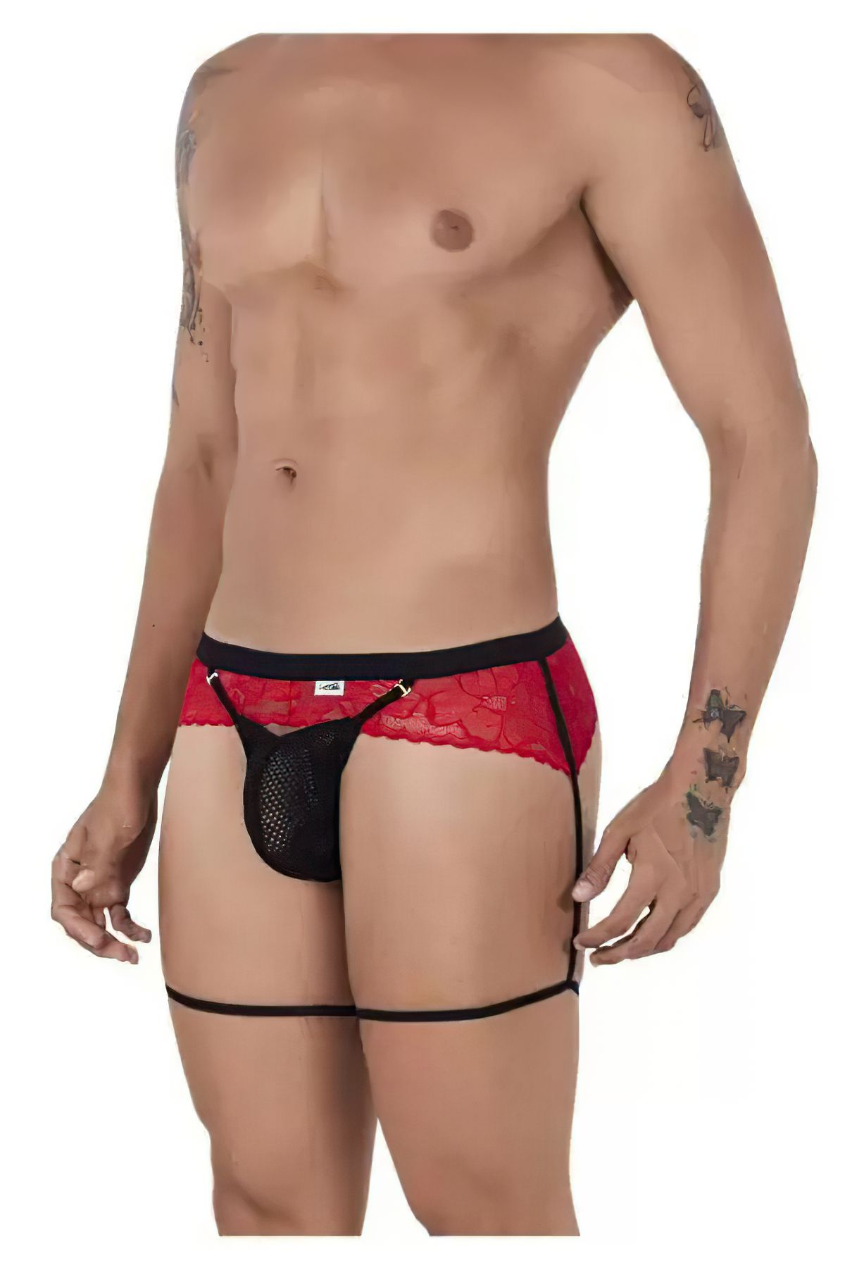CandyMan Mesh-Lace Garter Thongs - Image 3