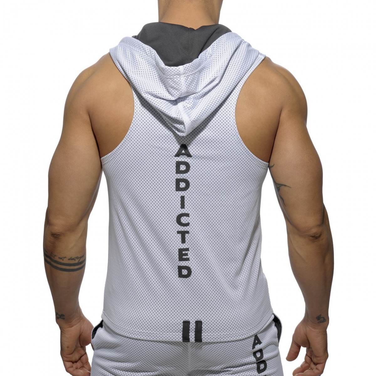 AD355 - SLEEVELESS LOOP-MESH HOODY