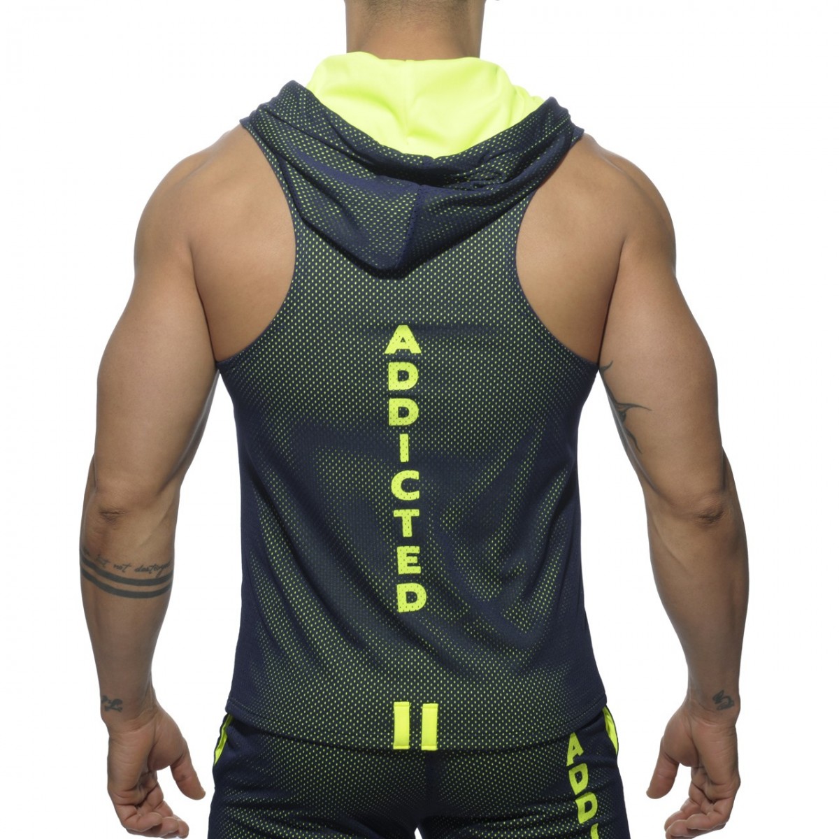 AD355 - SLEEVELESS LOOP-MESH HOODY