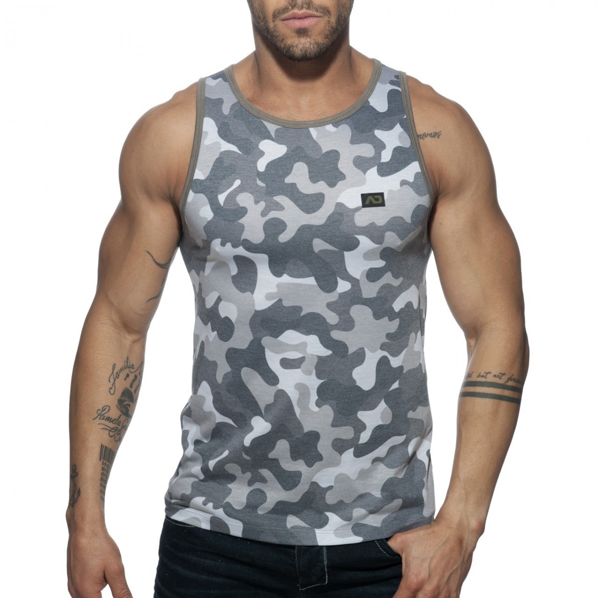 WASHED CAMO TANK TOP