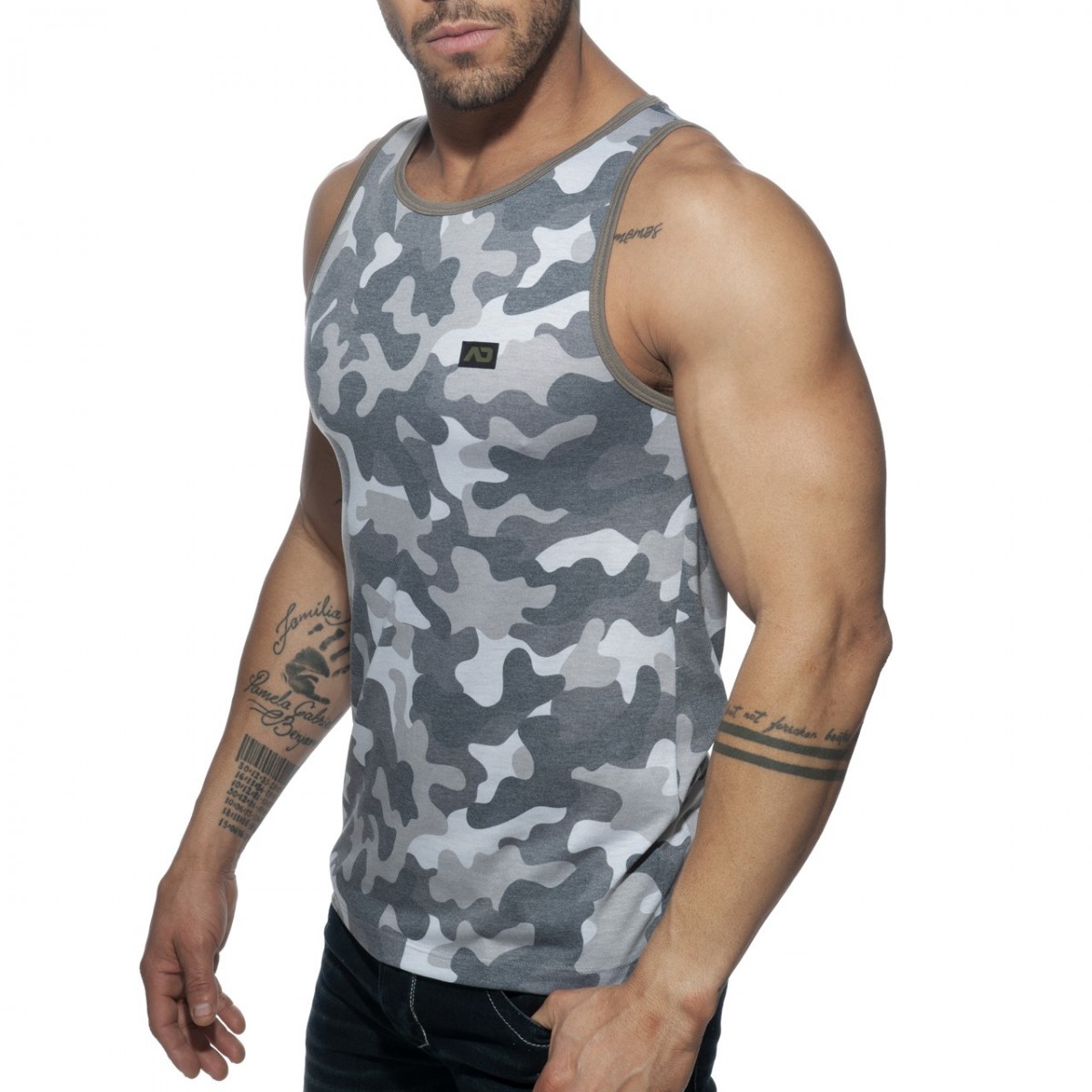 WASHED CAMO TANK TOP