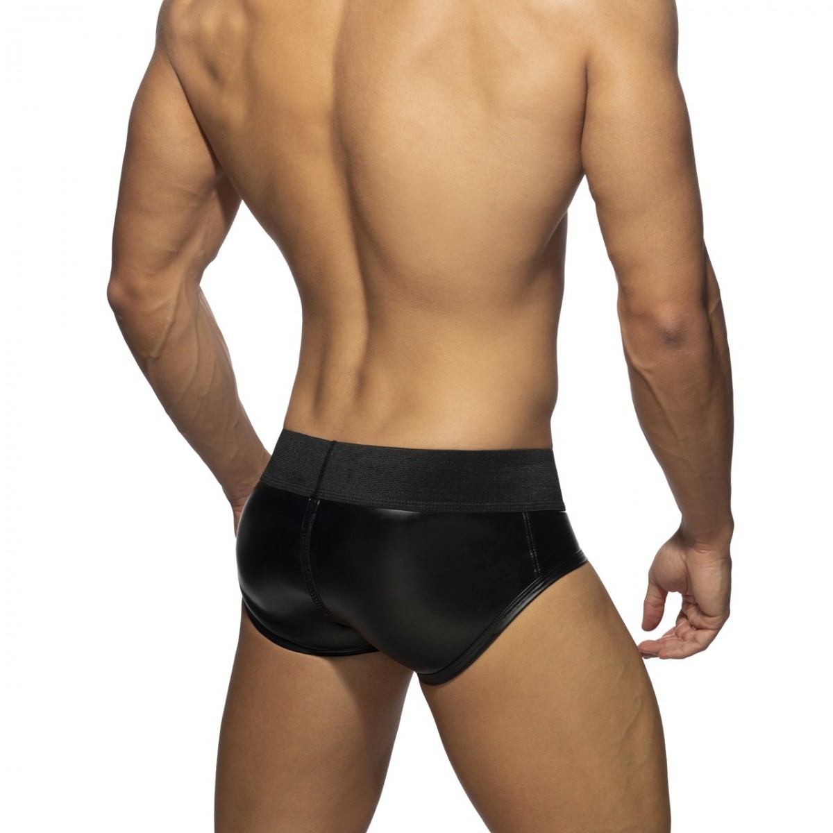 ALLOVER ZIP RUB BRIEF