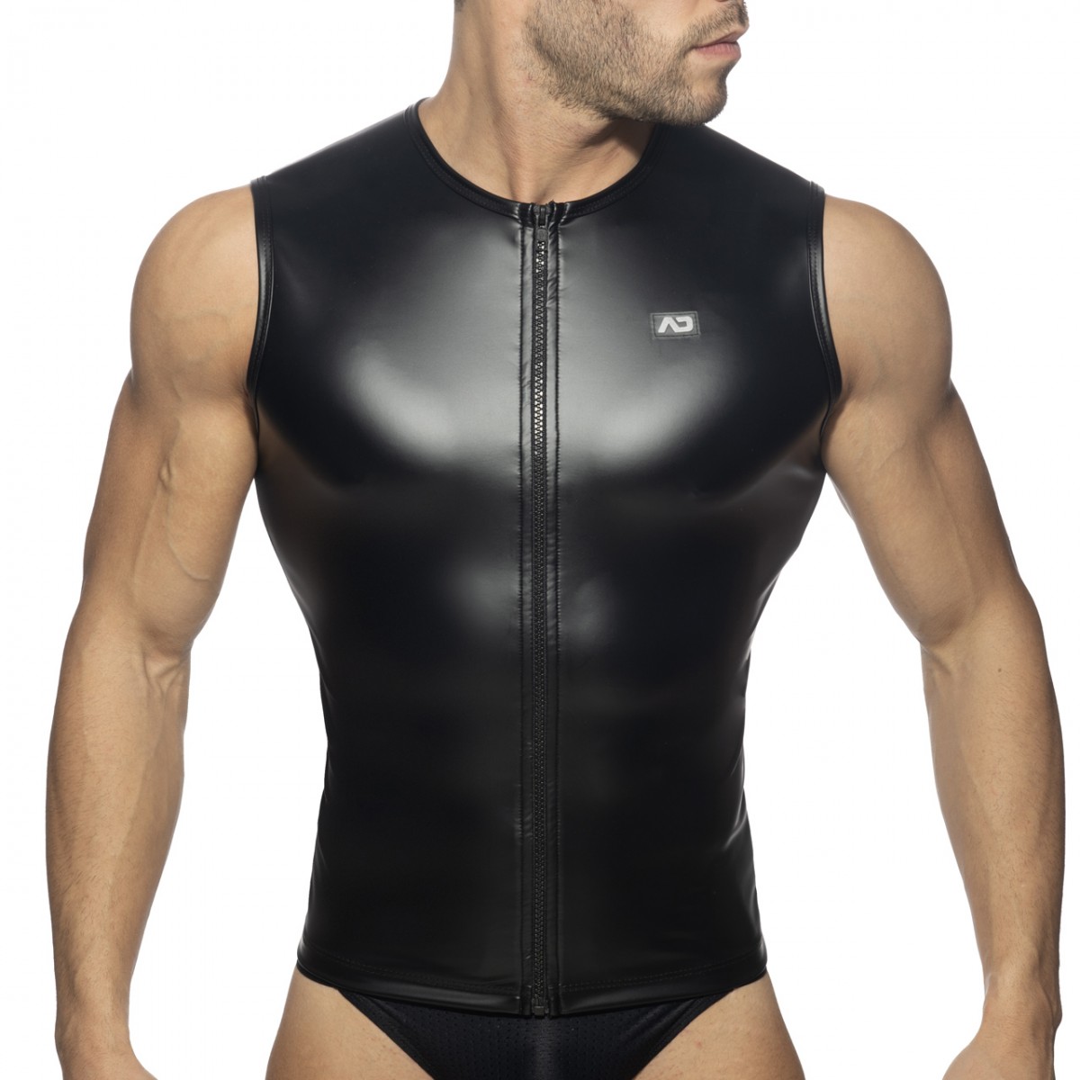 ZIP NON SLEEVES FETISH SHIRT