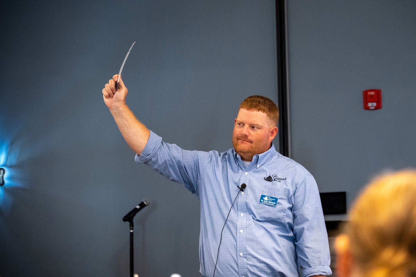 A presenter leading a session