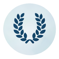 Laurel wreath icon representing lifetime membership and long term commitment to the Vermont Speech Language Hearing Association