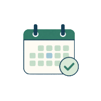 Calendar icon representing upcoming speech language and hearing events in Vermont