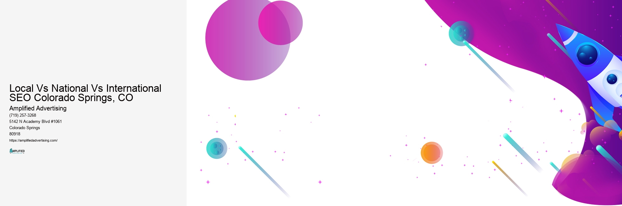 Local Vs National Vs International SEO Colorado Springs, CO