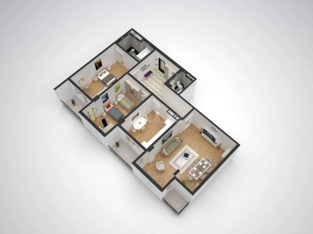 Satılır 3 otaqlı mənzil 153 m²