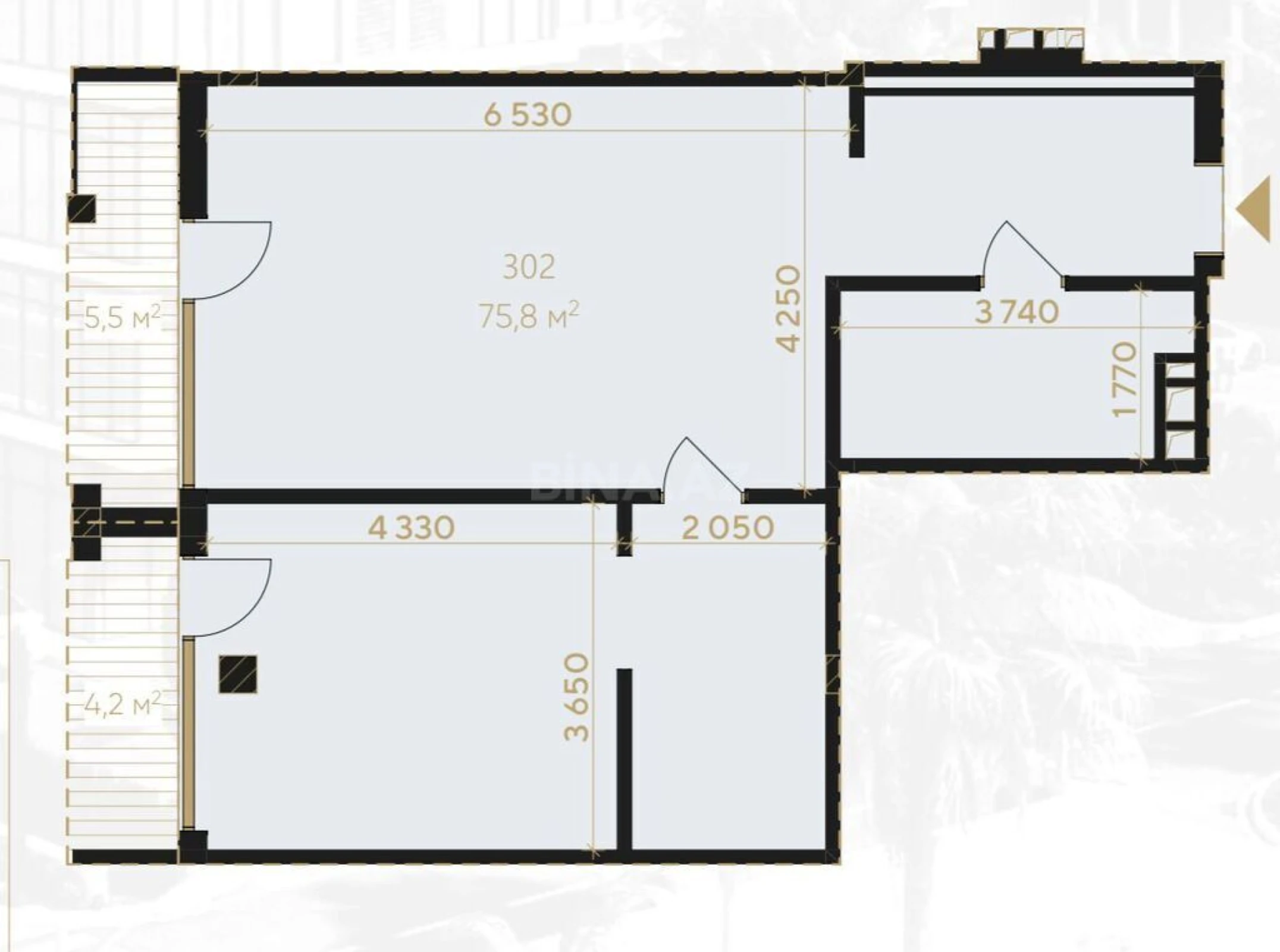 Satılır 2 otaqlı mənzil 85.6 m²