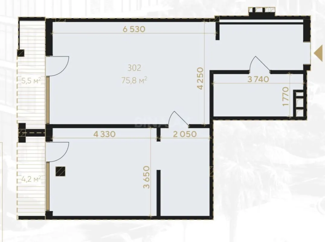 Satılır 2 otaqlı mənzil 85.6 m²