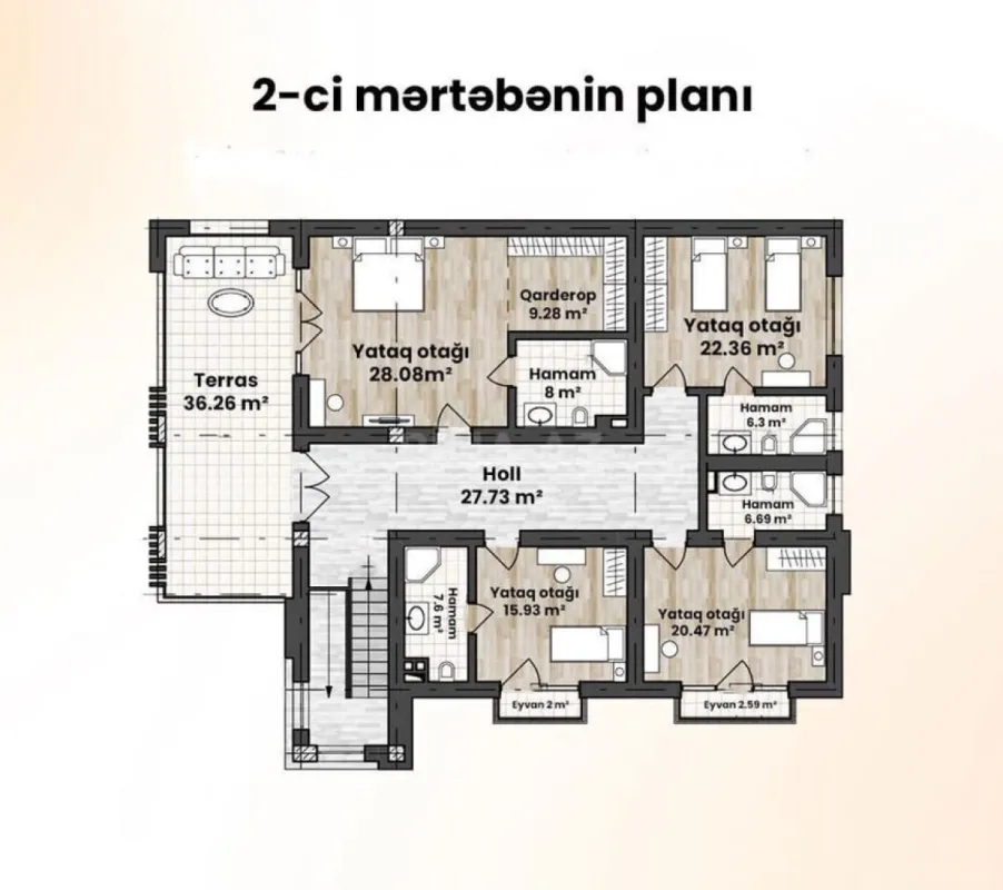 Satılır 6 otaqlı həyət evi 640 m²