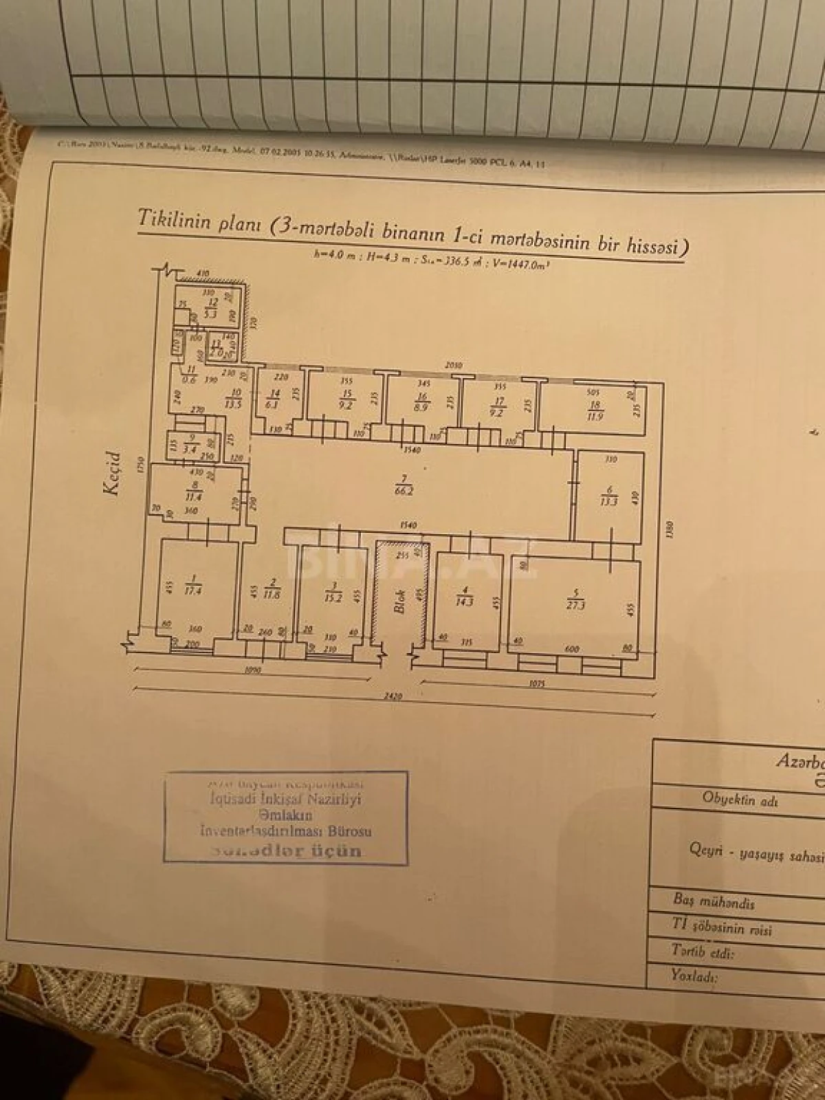 Kirayə verilir obyekt 300 m²