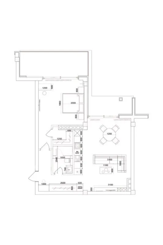 Satılır 2 otaqlı mənzil 107.6 m²